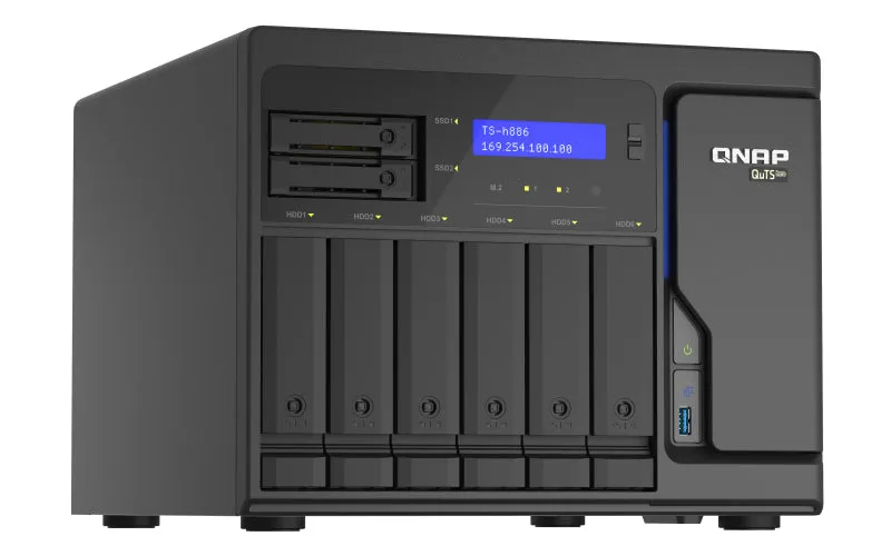 Qnap Ts-H886-D1622-16G - Nas Server - 8 Bays - Sata 6Gb/S - Raid Raid 0, 1, 5, 6, 10, 50, Jbod, 60 - Ram 16 Gb - 2.5 Gig