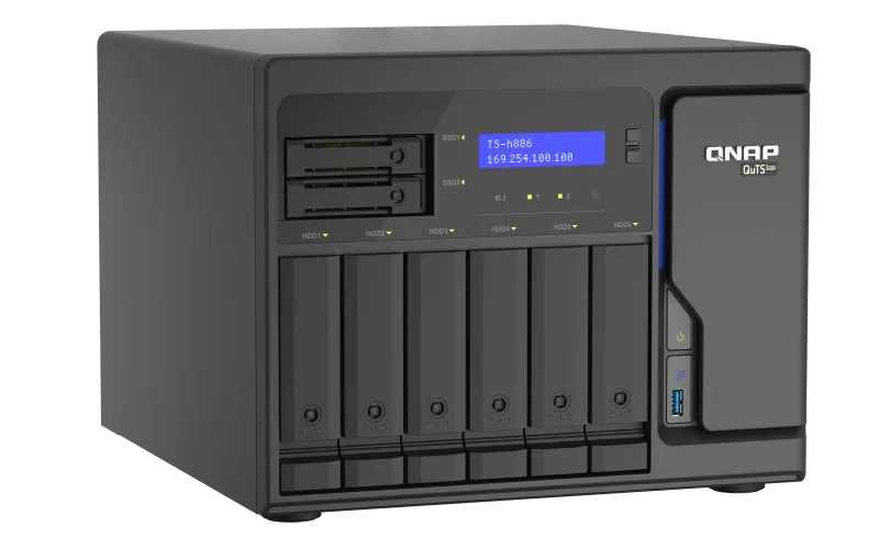 Qnap Ts-H886-D1622-16G - Nas Server - 8 Bays - Sata 6Gb/S - Raid Raid 0, 1, 5, 6, 10, 50, Jbod, 60 - Ram 16 Gb - 2.5 Gig