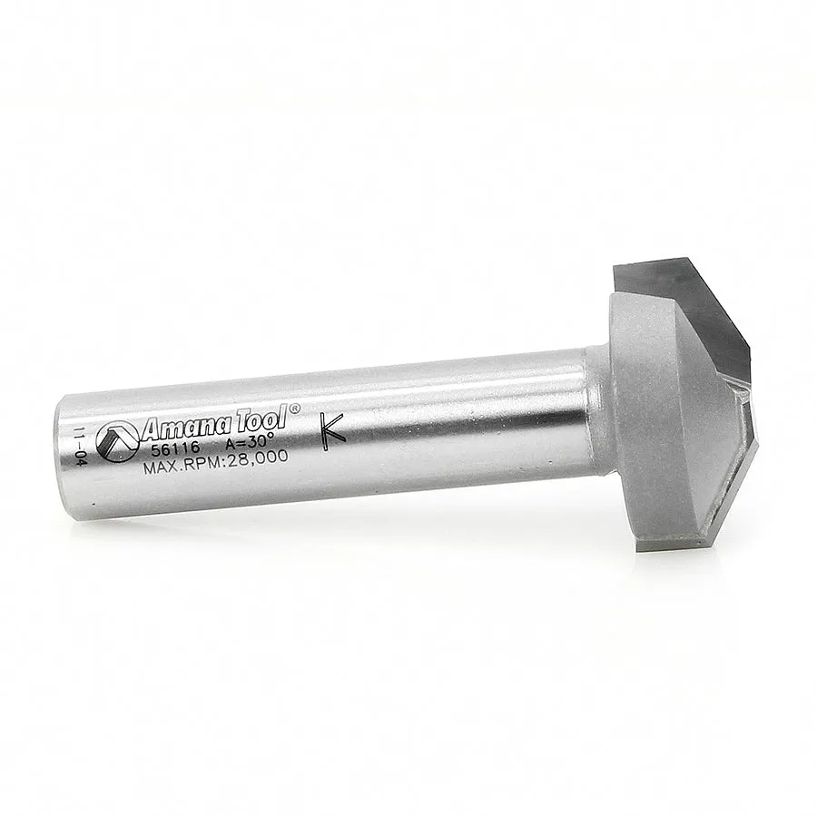 Raised Panel Groove Router Bit | 30°x 1 1⁄8 Dia x 1⁄2 x 1⁄2" Shank | 56116 | 738685961162