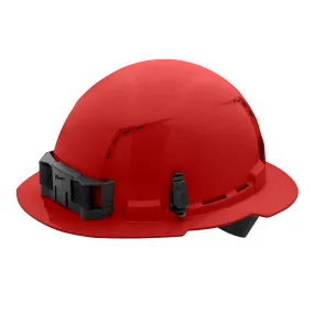 Red Full Brim Vented Hard Hat w/4pt Ratcheting Suspension - Type 1, Class C