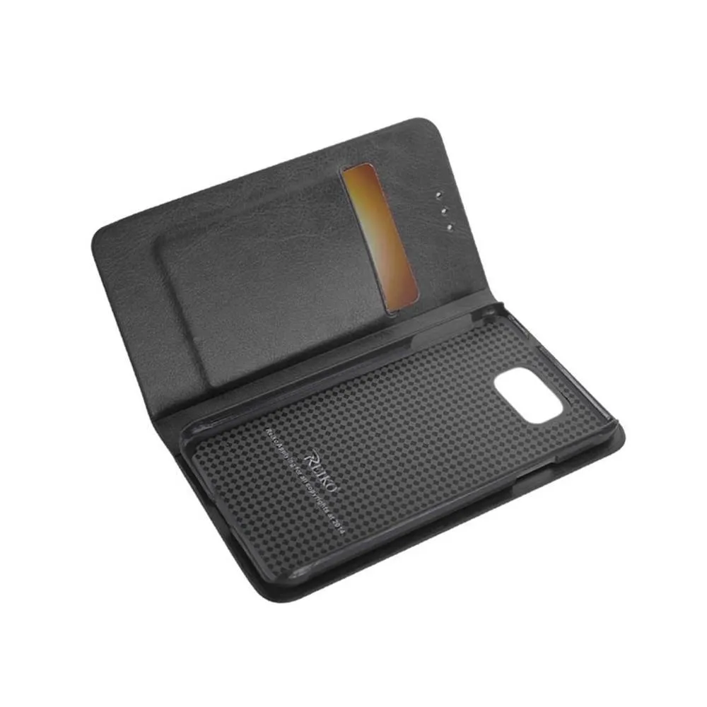 Reiko Flip Case With Card Holder For Samsung Galaxy Alpha Sm-G850A G850F Gray