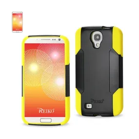 Reiko REIKO SAMSUNG GALAXY S4 HYBRID HEAVY DUTY CASE IN YELLOW BLACK