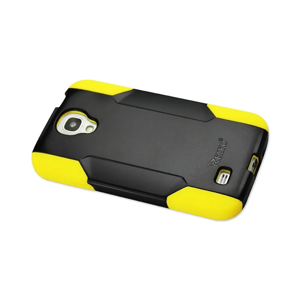 Reiko REIKO SAMSUNG GALAXY S4 HYBRID HEAVY DUTY CASE IN YELLOW BLACK