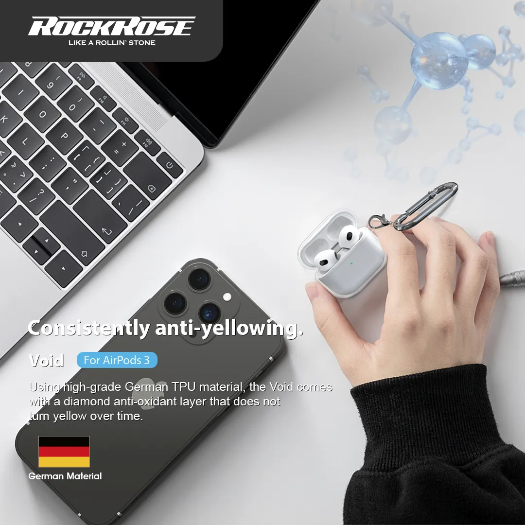 RockRose Void Clear TPU Protective Case for Apple AirPods