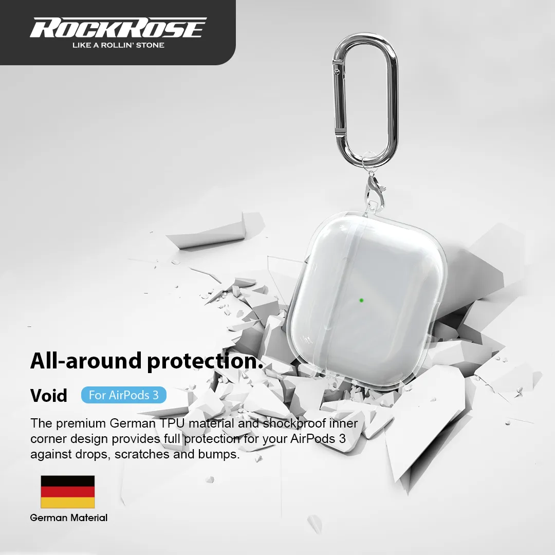 RockRose Void Clear TPU Protective Case for Apple AirPods