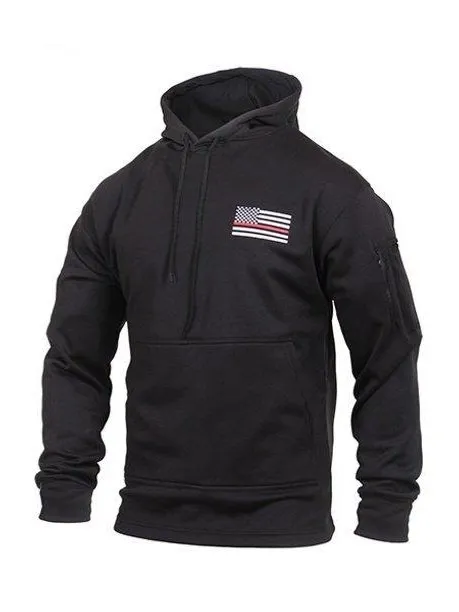 Rothco Thin Red Line Concealed Carry Hoodie Flag/Black 2066 2067