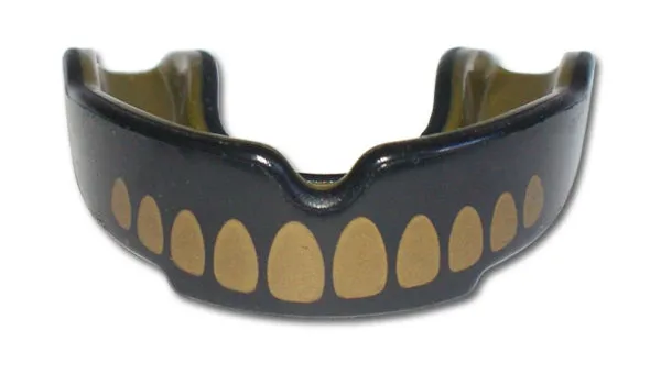 SAFEJAWZ THE GOLDIE SPORTS MUAY THAI BOXING MMA MOUTHGUARD Senior Age 12 