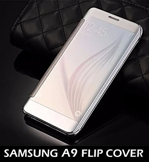 Samsung A9 pro - New Luxury Smart Semi Clear View Mirror Flip Cover Case For Samsung A9 pro