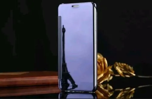 Samsung A9 pro - New Luxury Smart Semi Clear View Mirror Flip Cover Case For Samsung A9 pro