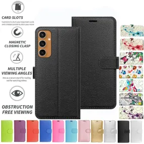 Samsung Galaxy S23 FE Case Cover Flip Folio Leather Wallet Credit Card Slot