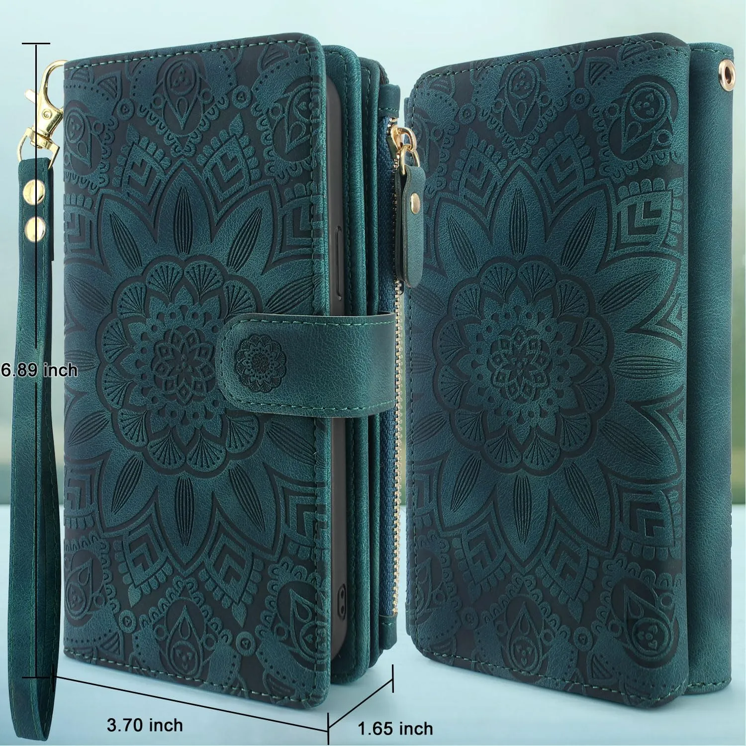 Samsung Galaxy S24 Plus 5G Magnetic Zipper Wallet Leather Case