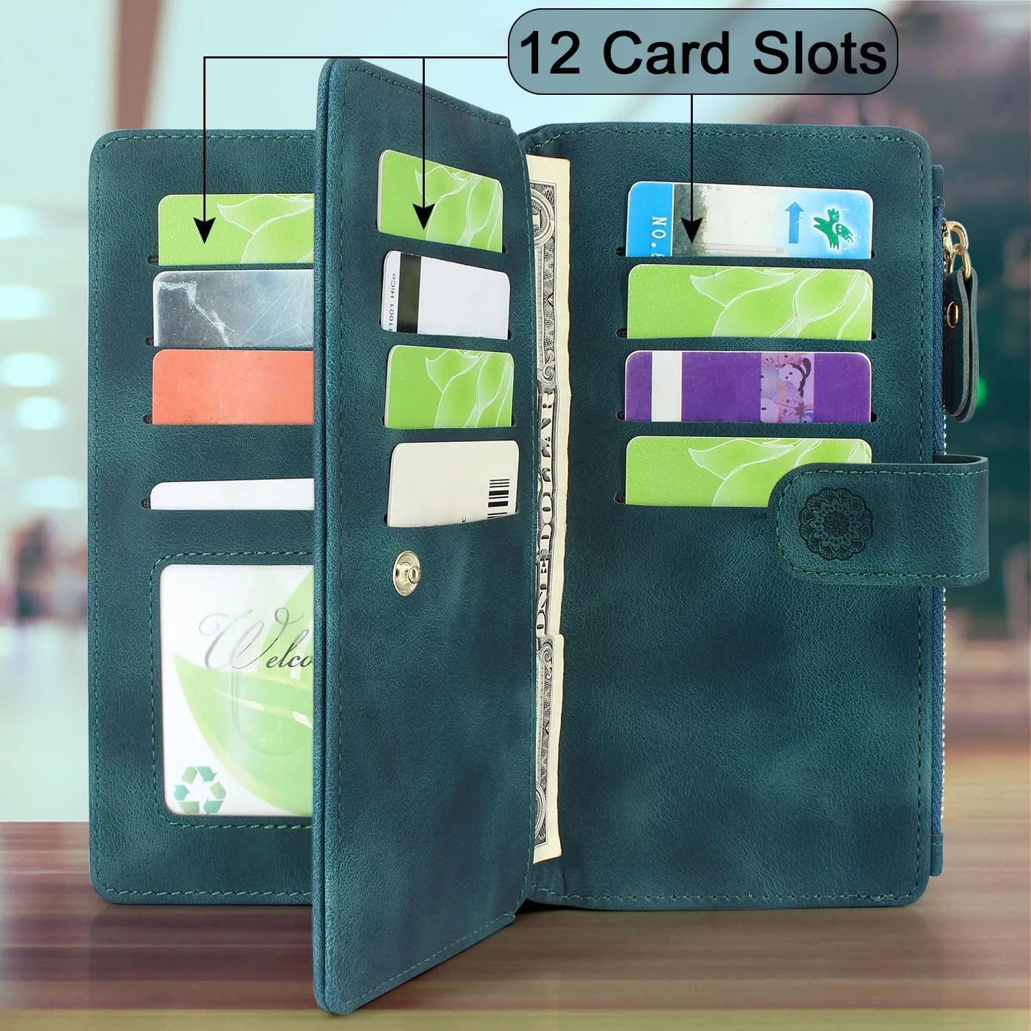 Samsung Galaxy S24 Plus 5G Magnetic Zipper Wallet Leather Case