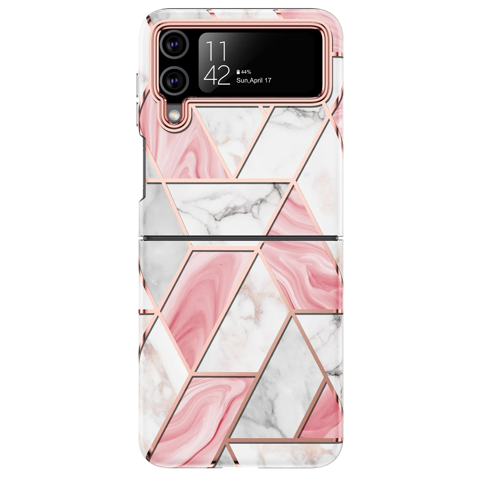 Samsung Galaxy Z Flip 3 Case | Slim Marble Shockproof Bumper Stylish Phone Cover |  Pink