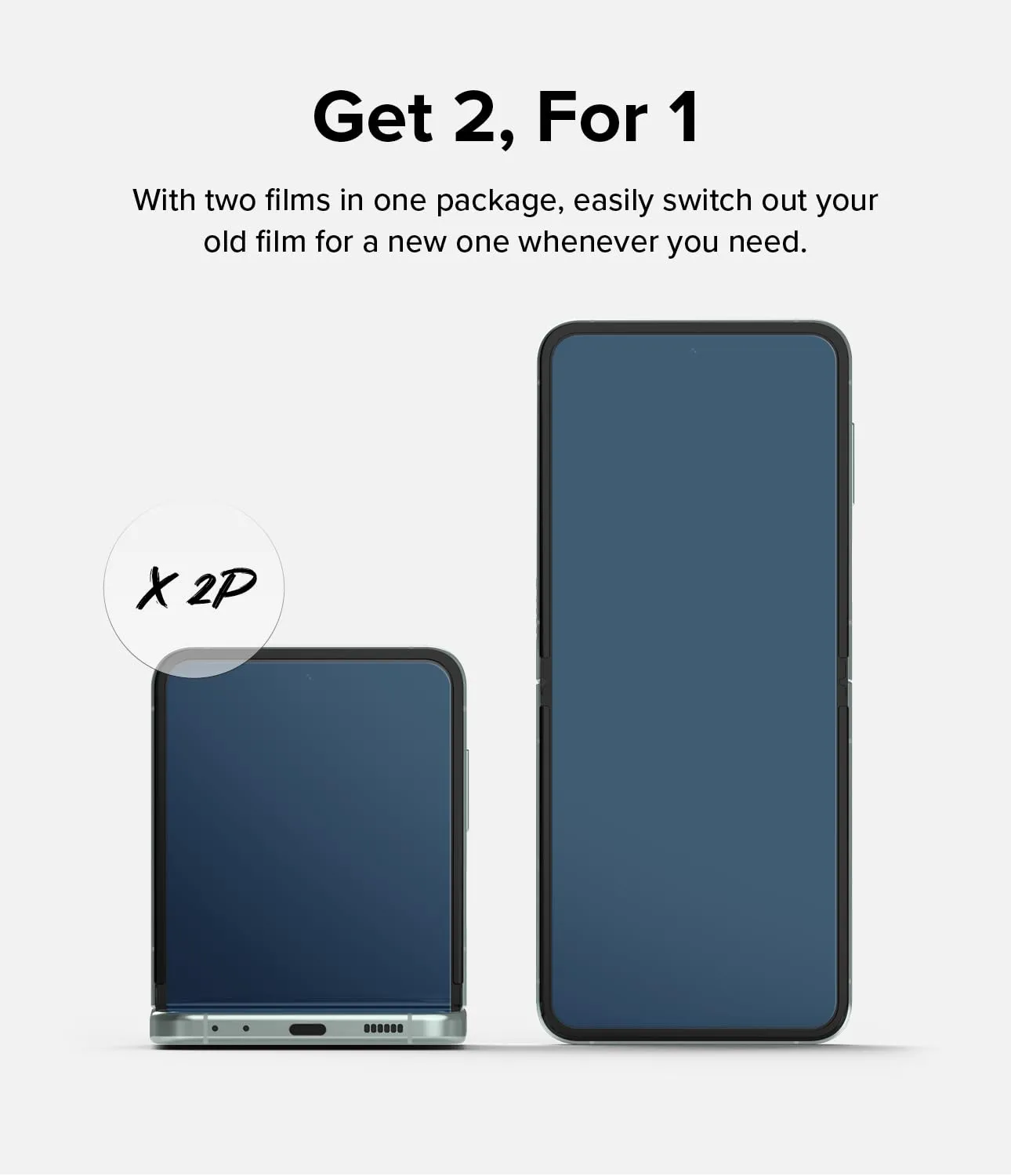 Samsung Galaxy Z Flip 5 5G (2023) Screen Protector | 2 Pack Dual Easy Film