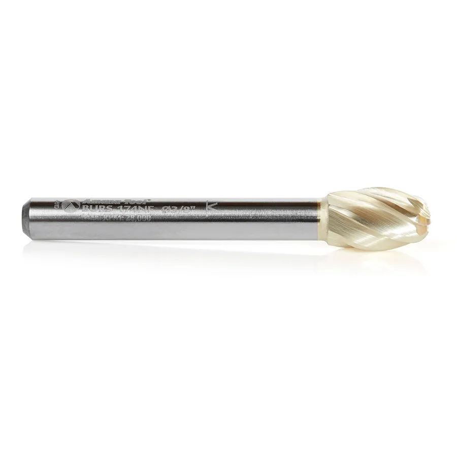 SE Burrs Oval Non-Ferrous Burr Bit | 3⁄8 Dia x 5⁄8 x 1⁄4 Shank | BURS-174NF | 738685774410