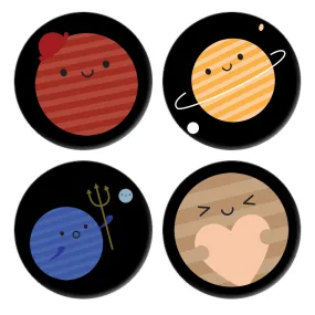 Solar System Kawaii Space Badges