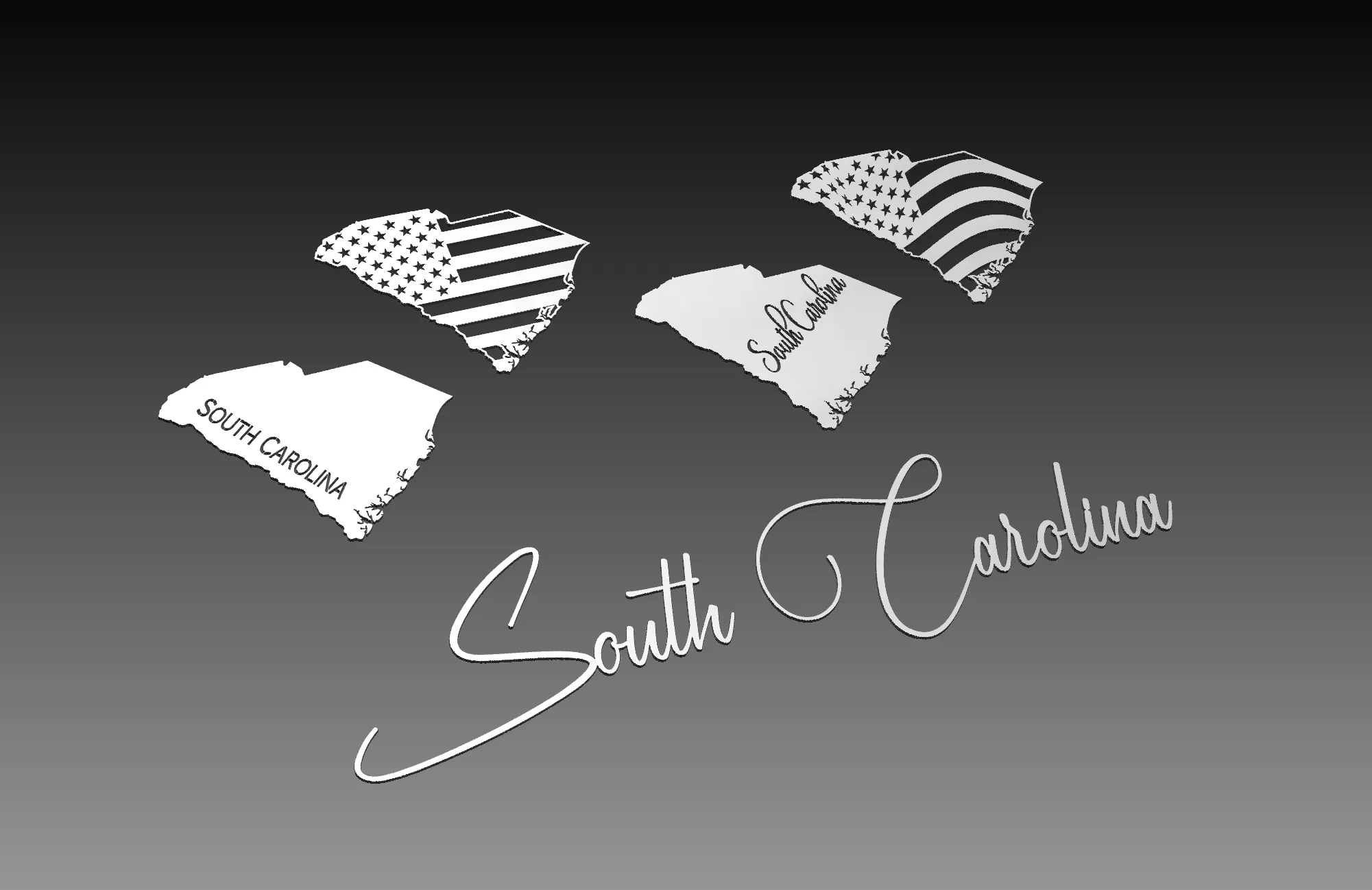 South Carolina Theme - DXF Cut Ready File Collection