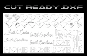 South Carolina Theme - DXF Cut Ready File Collection