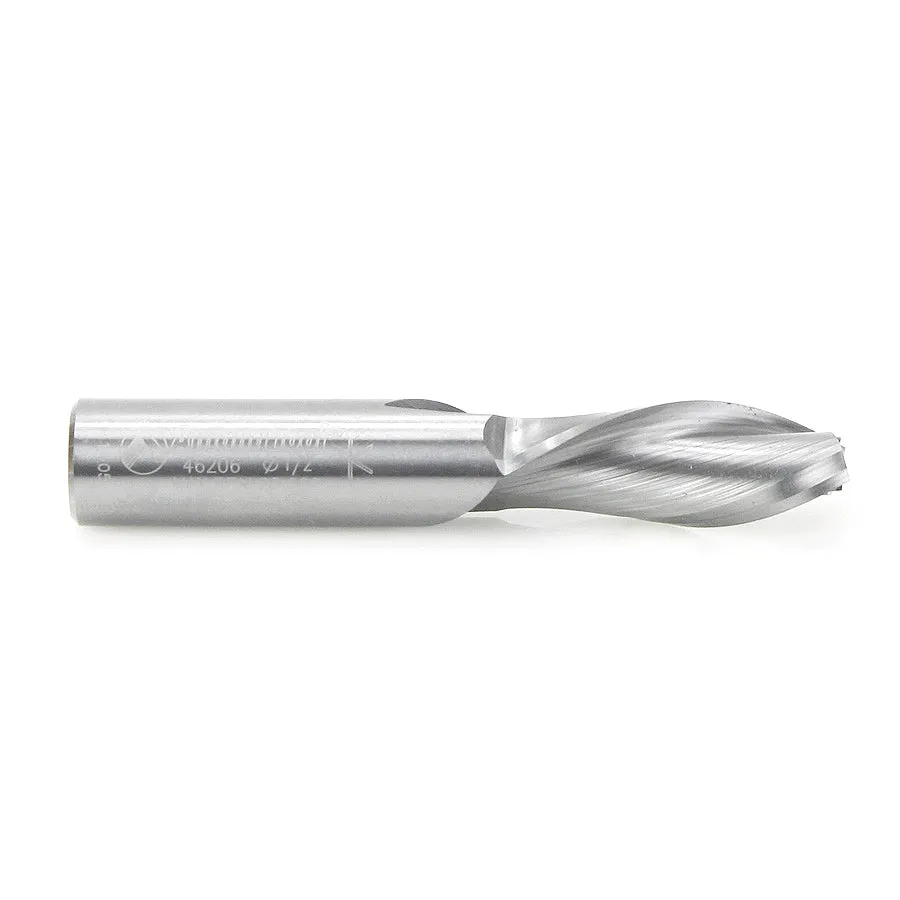 Spiral Plunge Down-Cut CNC Router Bit | 1⁄2 Dia x 1 1⁄4 x 1⁄2" Shank | 46206 | 738685862063