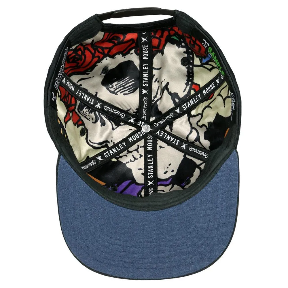 Stanley Mouse Dead Star Black Snapback Hat