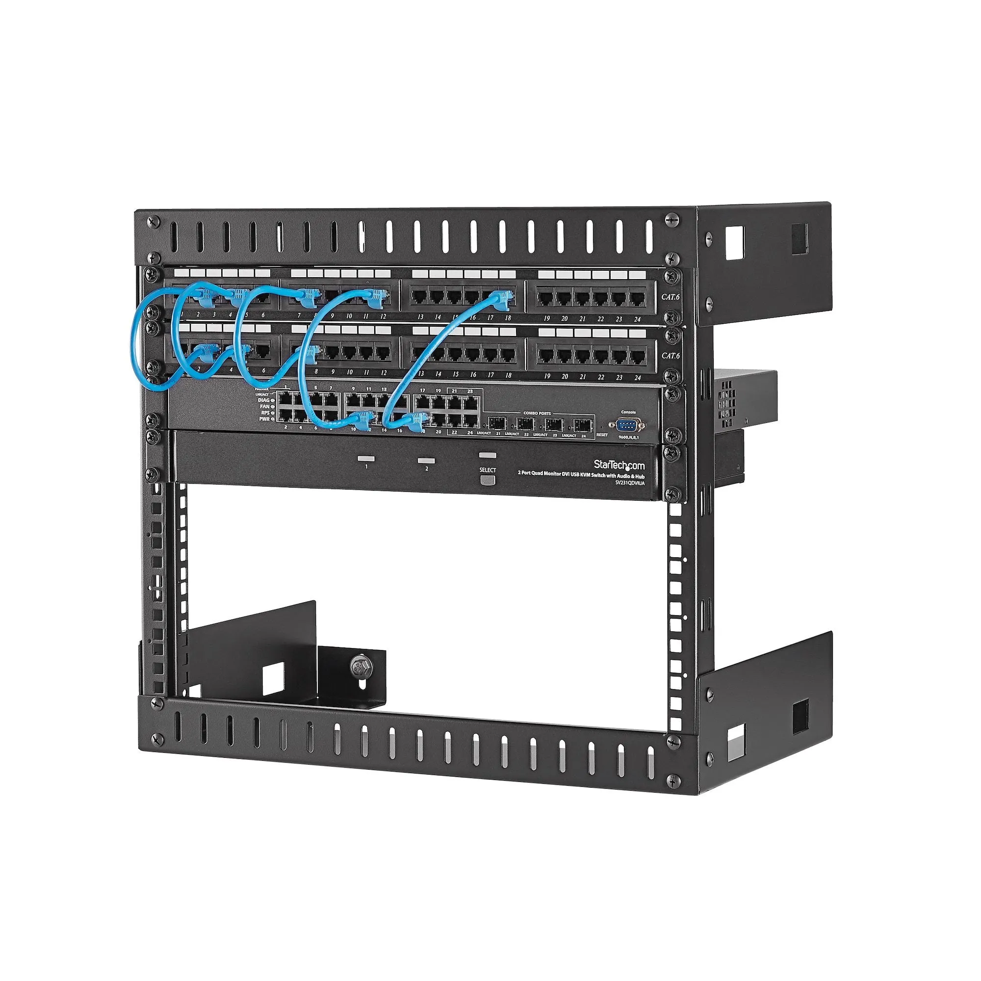 Startech.Com 8U 19" Wall Mount Network Rack - 12" Deep Open Frame For Server Room Av/Data/Patch Panel/It/Computer Equipm