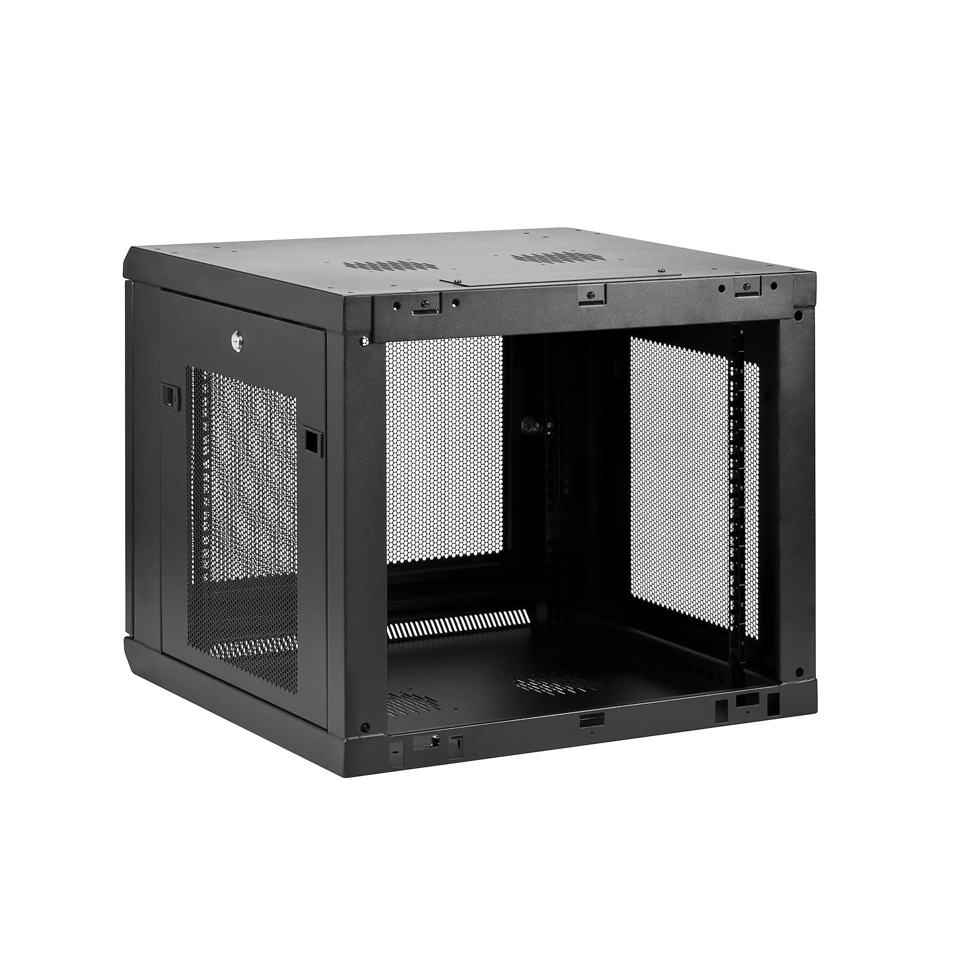 Startech.Com "9U Wall Mount Server Rack Cabinet - 4-Post Adjustable Depth (2"" To 19"") Network Equipment Enclosure With