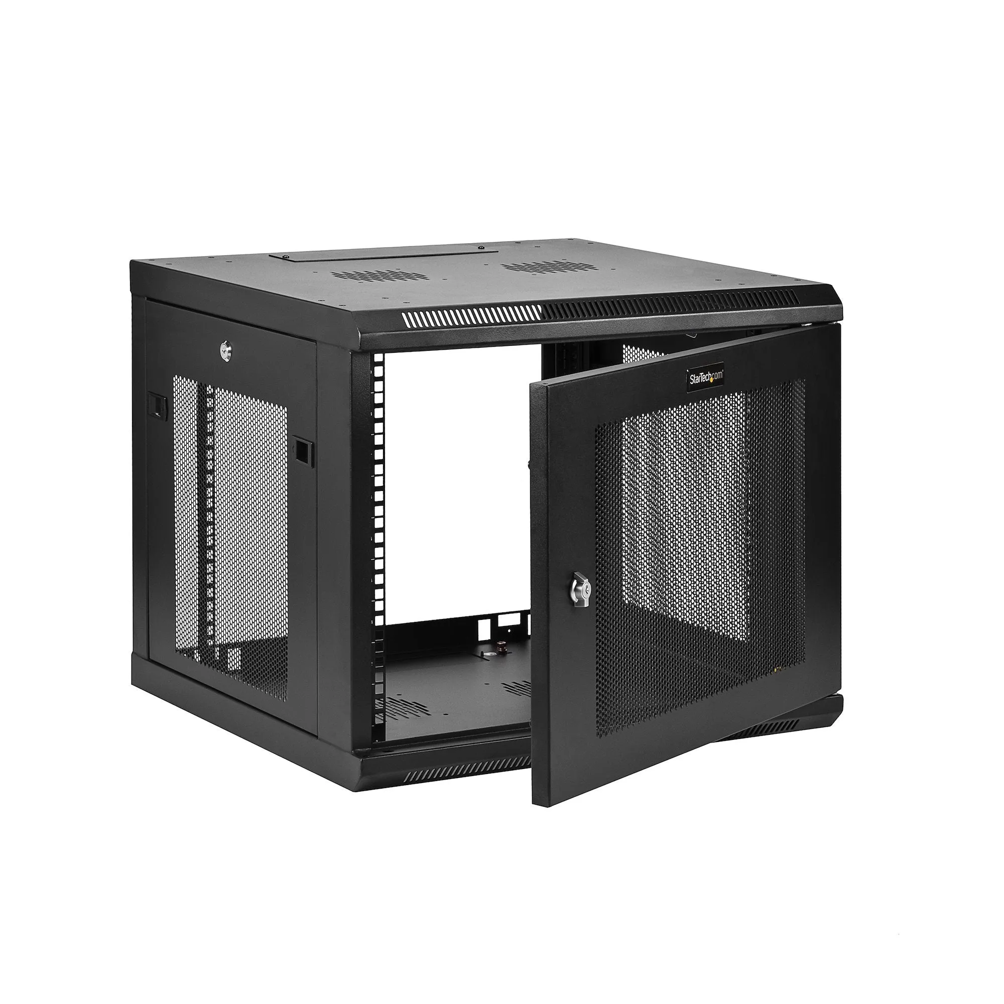 Startech.Com "9U Wall Mount Server Rack Cabinet - 4-Post Adjustable Depth (2"" To 19"") Network Equipment Enclosure With