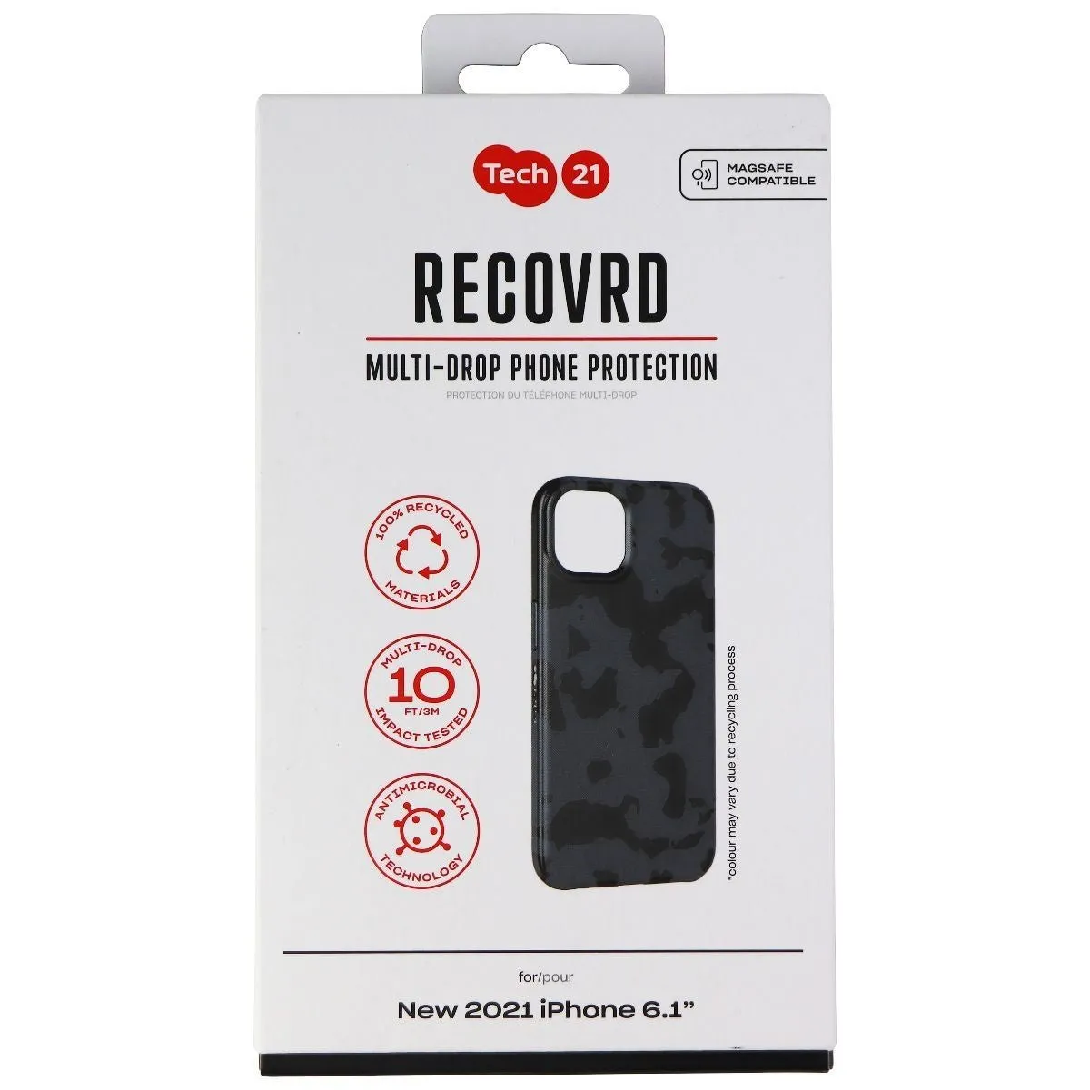 Tech21 Recovrd Series Protective Gel Case for iPhone 13 / 14 - Black