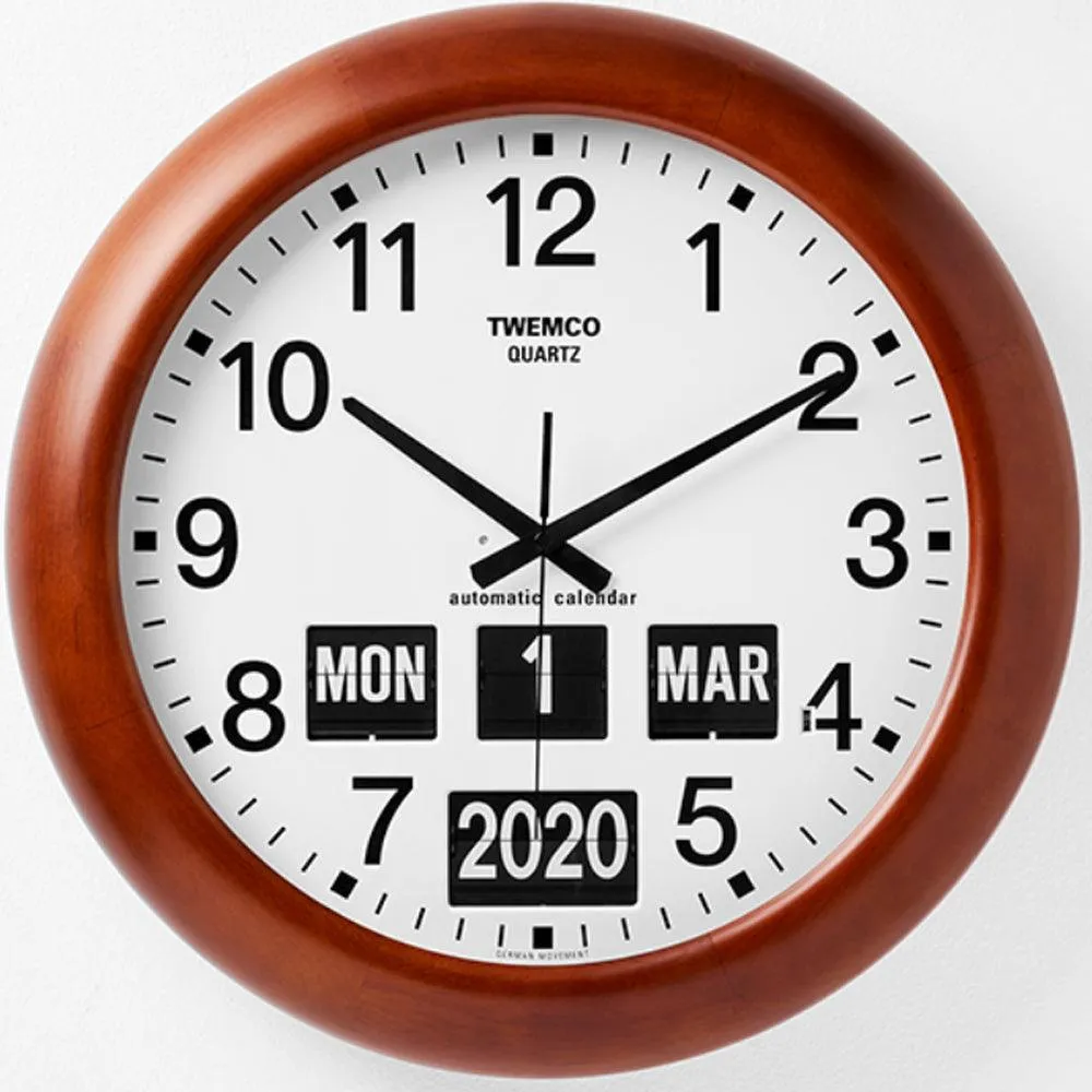 Twemco BQ-368D Brown Flip Clock