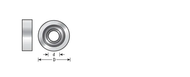 Ultra-Glide High PRFM Ball Bearing Guide | 1 1⁄8 Overall Dia x 15mm Inner Dia | 47737 | 738685477373