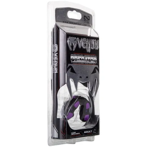 VENUM-02574 PREDATOR SPORTS MUAY THAI BOXING MMA MOUTHGUARD Senior Age 11  Black Purple