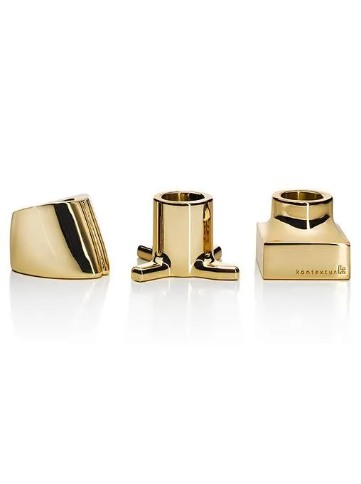 VIKTOR Toothbrush/Razor Holders -18K Gold