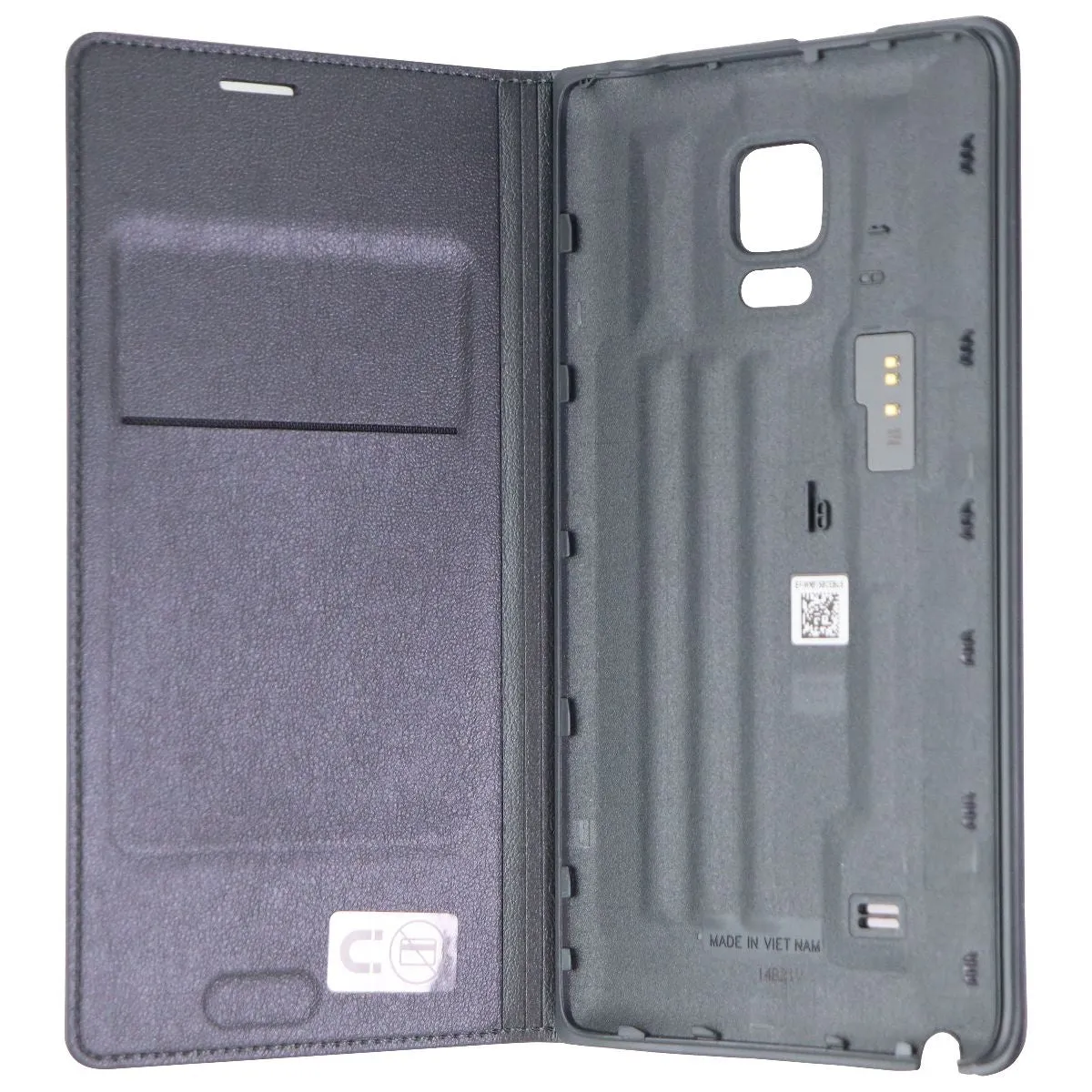 Wallet Flip Cover Case for Samsung Galaxy Note Edge - Charcoal Black