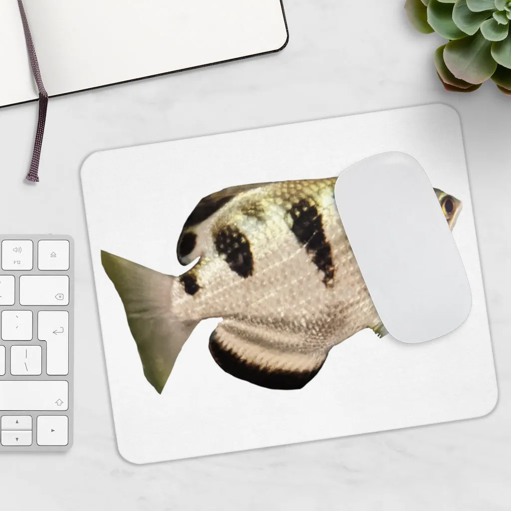 White and Black Fish Mouse Pad (EU)