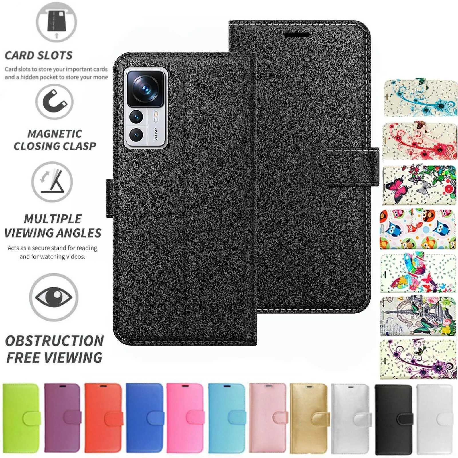 Xiaomi MI 12T Pro Flip Folio Book Wallet Case