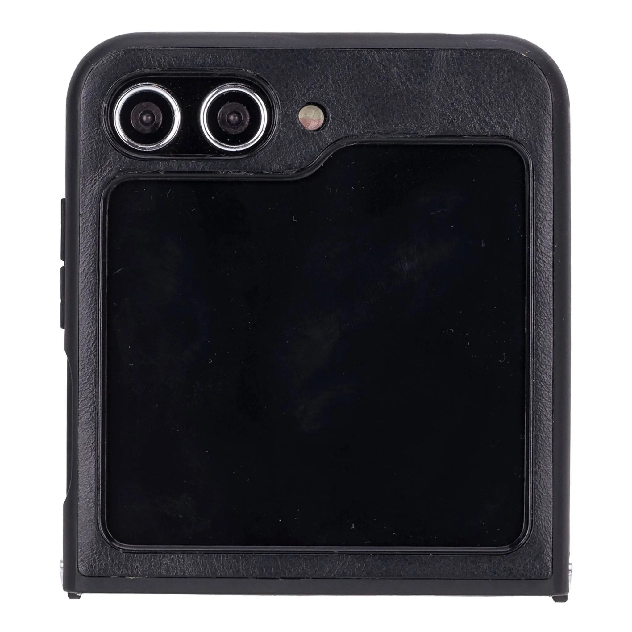 York Samsung Z Flip 5 Leather Back Cover Case, Rustic Black