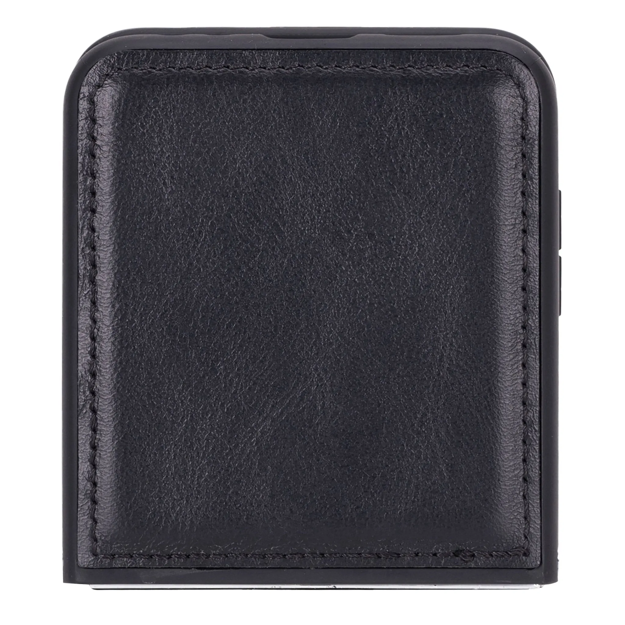 York Samsung Z Flip 5 Leather Back Cover Case, Rustic Black